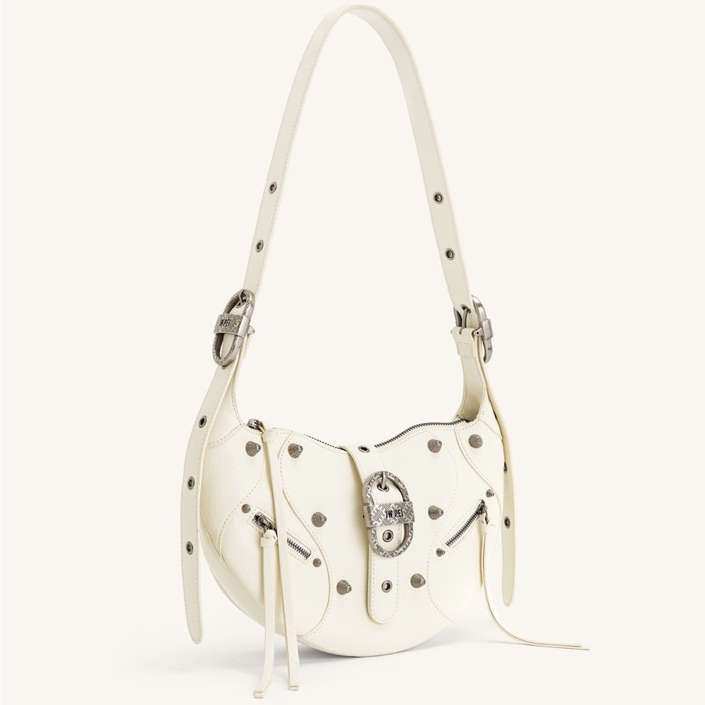 JW Pei Tessa Crushed Shoulder Bag - White (BRAND NEW IN BOX TISSUES IN TACT)